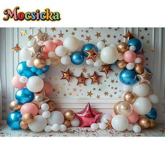 Photography Background 4th of July Independence Balloons Kids Birthday Cake Smash Portrait Decor Backdrop Photo Studio