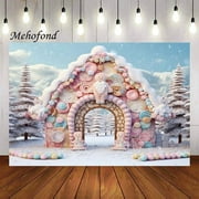 Photography Background Christmas Gingerbread House Candy Winter Girls Family Party Portrait Decor Backdrop Photo Studio