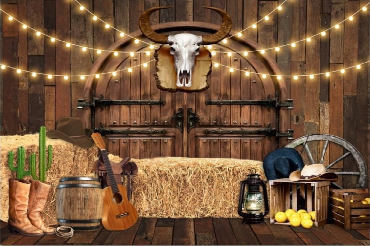 Photography Background Wild West Cowboy Saloon Barn Door Rustic Wood ...