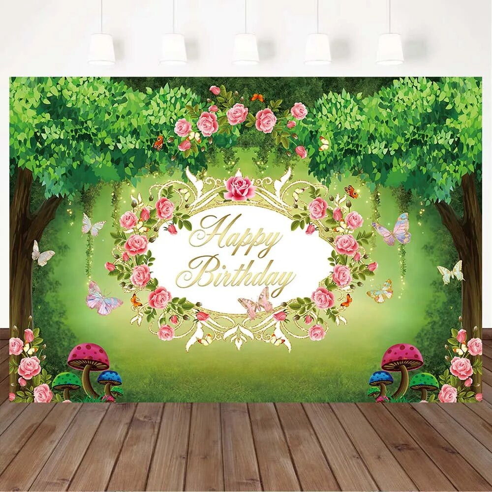 Photography Background for Spring Natural Scenery Flower Tree Green