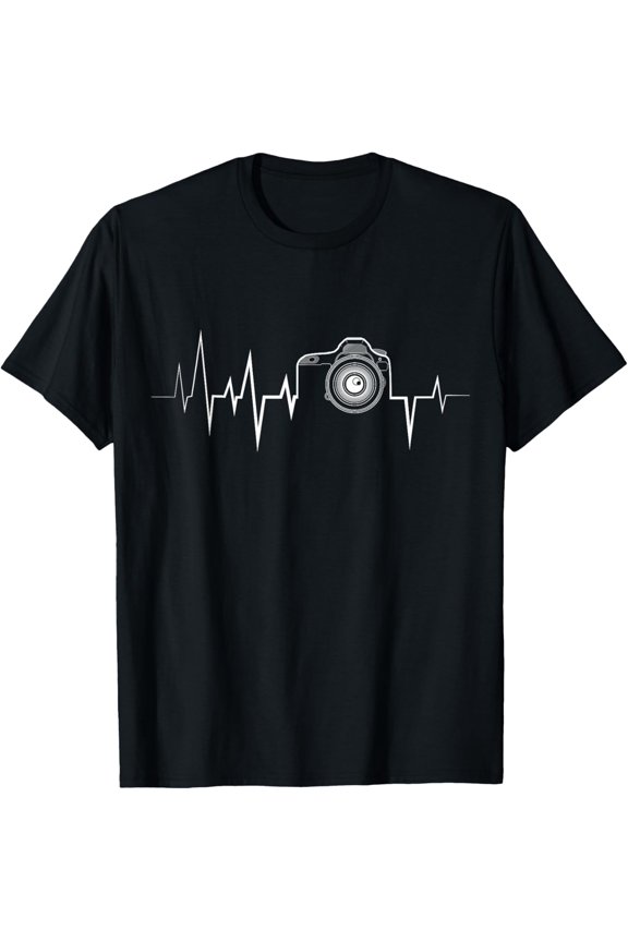 Photography Camera Heartbeat T-Shirt