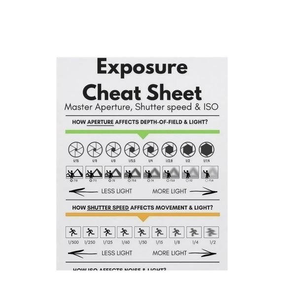 Photography Exposure Triangle Poster Study Guide Camera Club Classroom