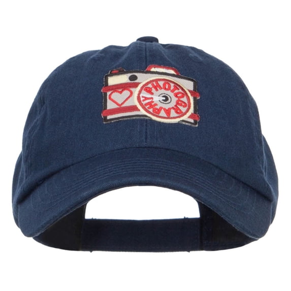 Photography Fun Patched Pet Spun Cap - Navy OSFM