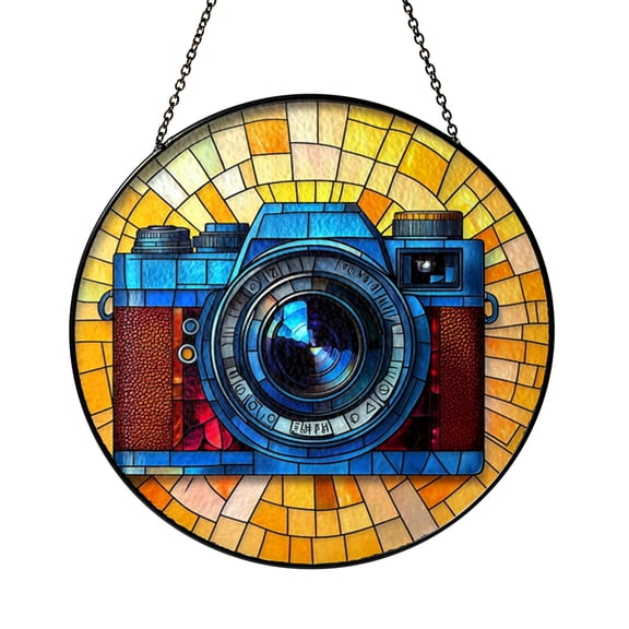 Photography Inspired Stained Glass Panel – Creative Window Decor
