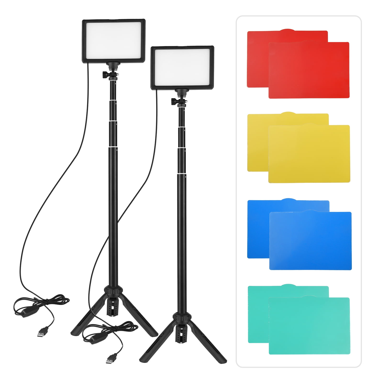 Photography Lamp,120pcs Beads Dimmable Kit 3200k-5500k 120pcs Beads Dimmable With Dsfen Led Video Kit Adjustable Stand 5pcs Usb Led Video With Adjustable Stand Kit 3200k-5600k 120pcs