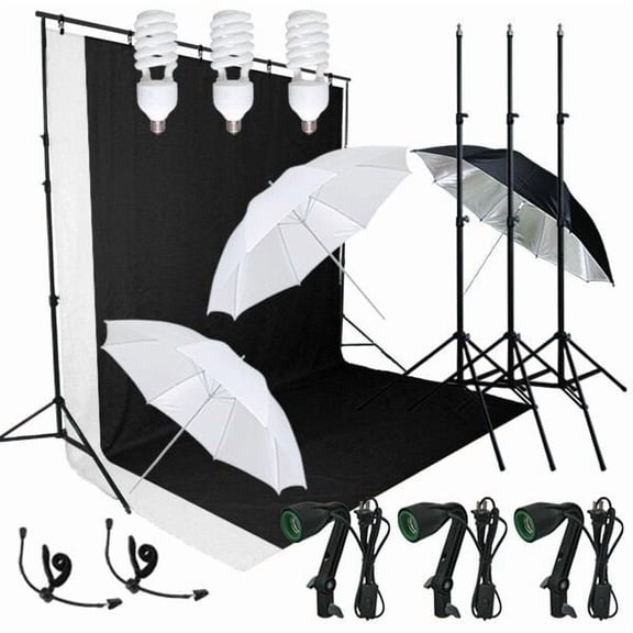 Photography Lighting Muslin Backdrop Stand Studio Kit for Studio, Portrait, Video Shooting