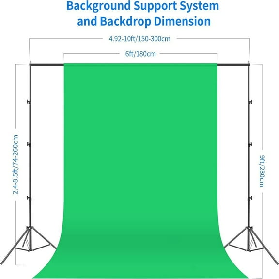 Photography Lighting kit with Backdrops, 8.5x10ft Backdrop Stands, UL Certified 5700K 800W Equivalent 24W LED Umbrella Softbox Continuous Lighting, Photo Studio Equipment for Photo Video Shoot