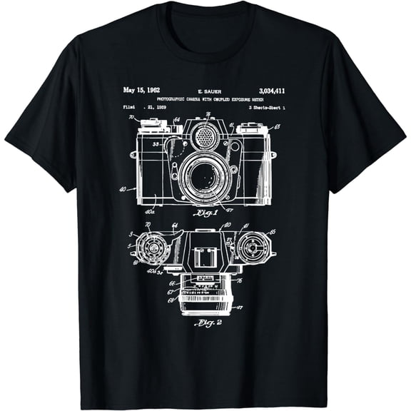 Photography Lover Gift T-Shirt Camera, Patent-Shirt Camera Vintage Patent Print mens t rint men，black，women，misfits，journey ，boys