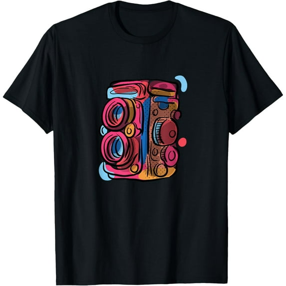 Photography Lover's Retro Vintage Camera - Photographer T-Shirt men and women can wear, black, white, gifts