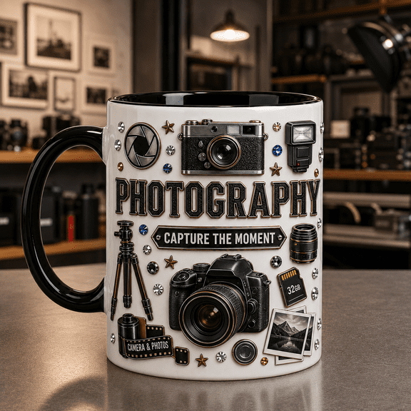Photography Mug 3D Effect Camera Design for Photographers and Photo Lovers