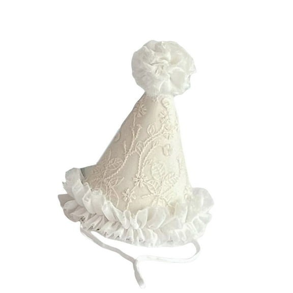 Photography Props Conical Caps Birthday Celebration Hat Trimmed Tulle Hat Kids Princess Hat Baby Caps for Infant