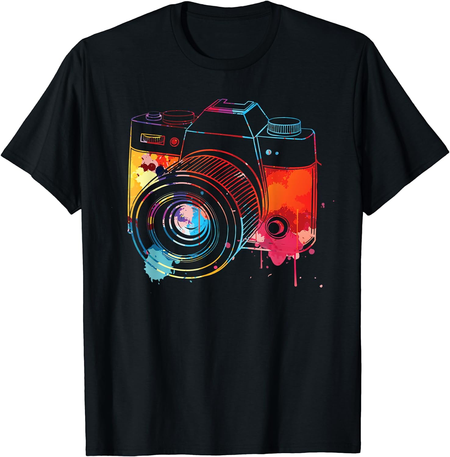 Watercolor Camera Lens Photographer Photography T-Shirt Watercolor Camera Lens Photographer Photography T-Shirt
