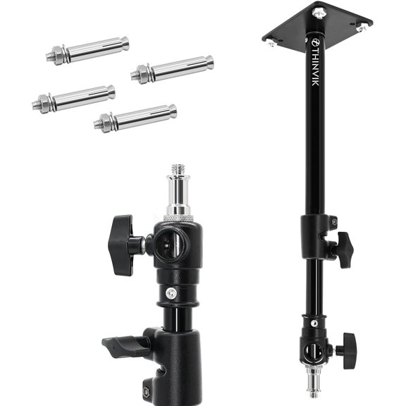 Photography Studio Camera Stand,Lighting Wall Ceiling Mount Boom Arm for Video Monolight,Reflector,Overhead Vertical Horizontal Mounting - Aluminum Alloy Stands for Photographic Apparatus