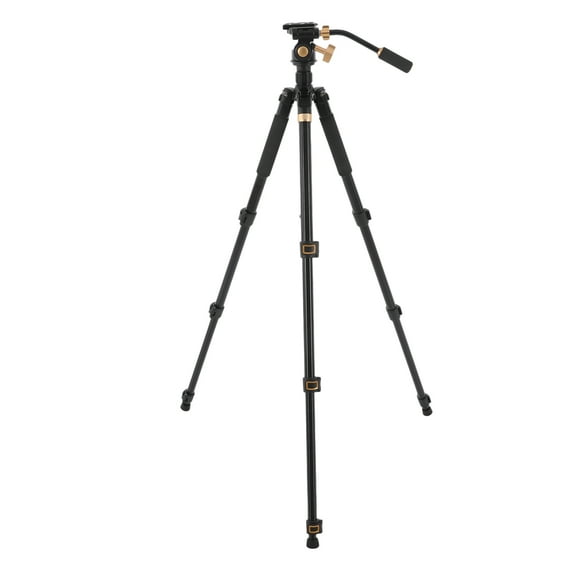 Photography Tripod with 360 Angle Adjustment, 17.64 lbs Max Load, Aluminum Alloy Legs, Rubber Foot Pads, and Gravity Hook