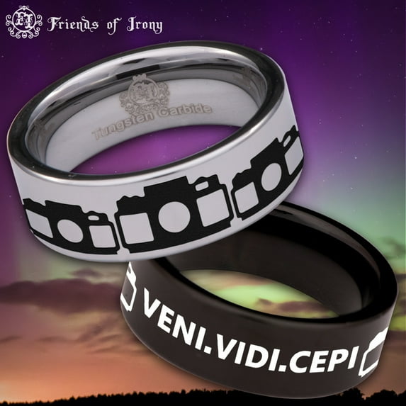 Photography Tungsten Carbide Ring