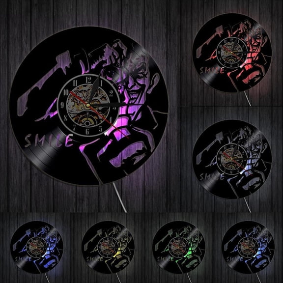 Photography Wall Clock Home Decor Photographer Vinyl Record Wall Clock Camera Funny Wall Art Cameraman Editing Day Gift Clock With LED