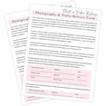 thumbnail image 1 of Photography and Video Release Form  50 Pack  8.5 x 11" A1 Forms  Photography Supplies  Cosmetologist Supplies  Minimalist White & Pink Design, 1 of 6