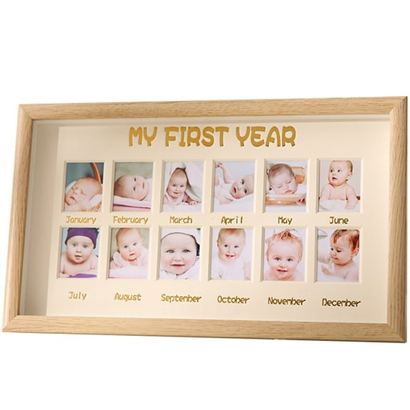 Baby 1st Year Photo Frame for Storing Displaying Photos Pictures