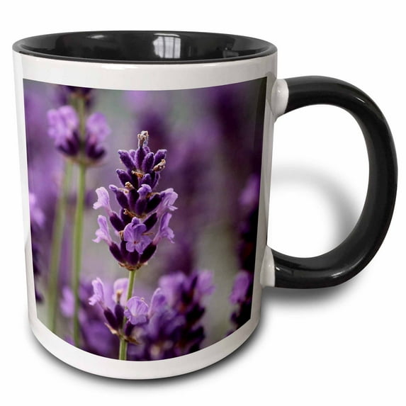 Photography of Lavender Wonderful Purple Flower Blossom 11oz Two-Tone Black Mug mug-306692-4