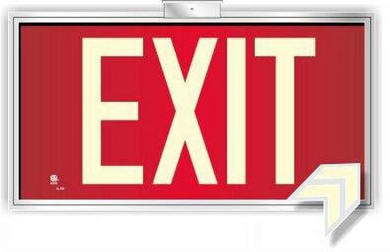 EXITサイン Amazon.com: 2 Pack Metal Exit Signs with Right Arrow, 10x7