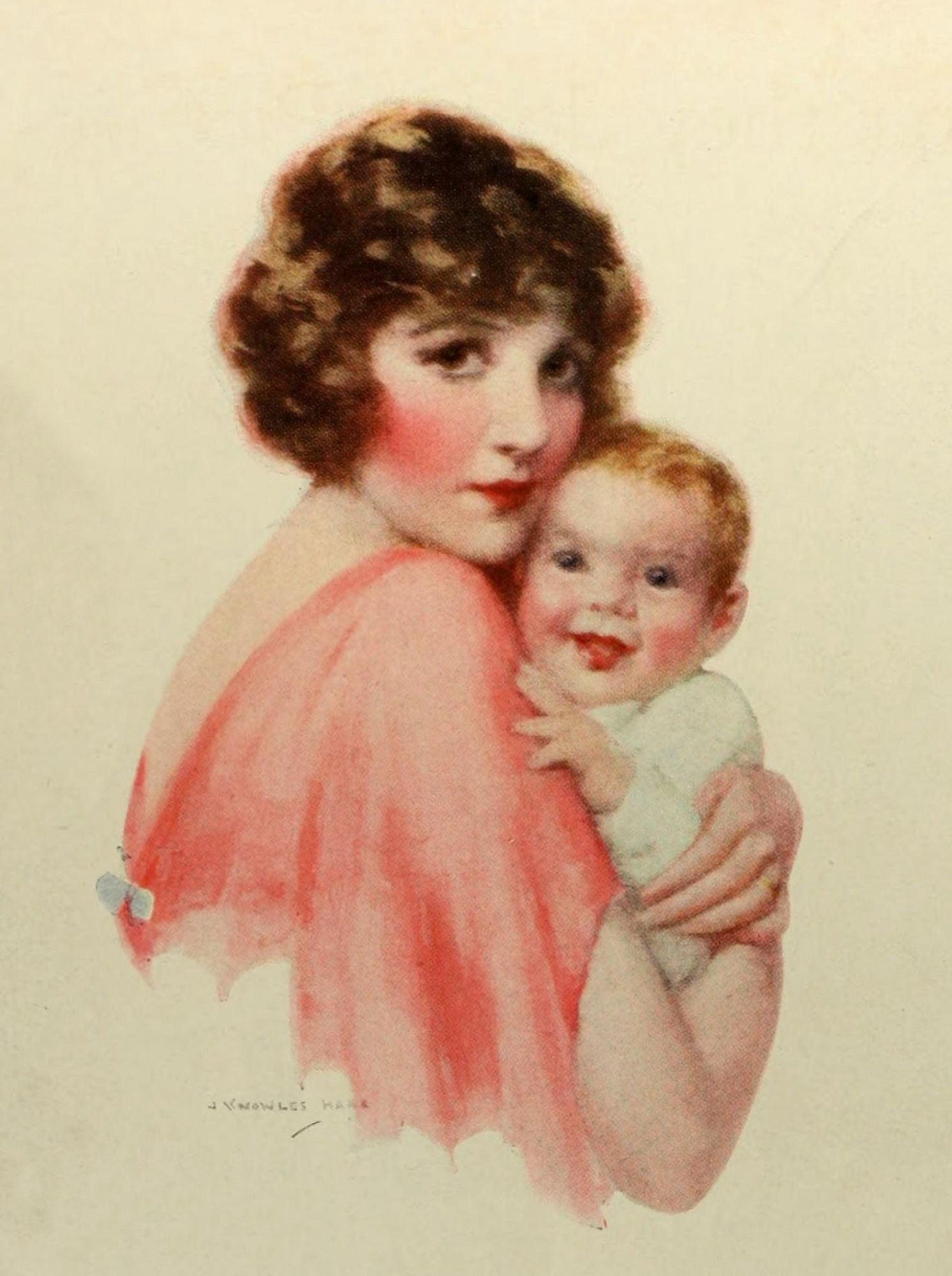 Photoplay Magazine 1923 Mother & Child Canvas Art - John Knowles Hare (24 x 36)