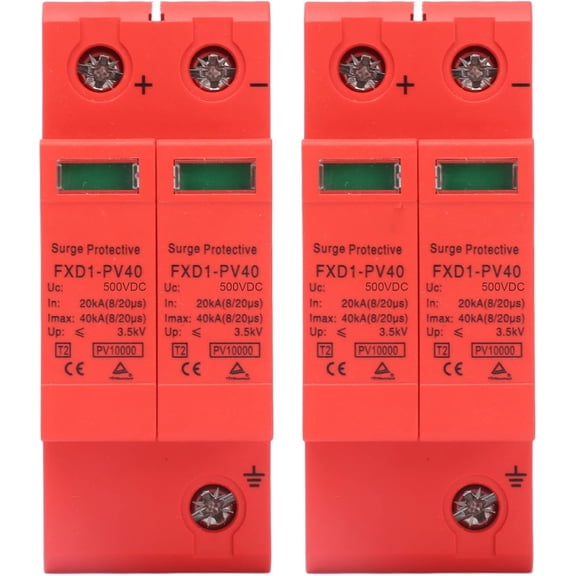Photovoltaic Arrester, CC 2P Protective Devices with Stable Structure, for Safe and Secure On-Rail Installation, Ensuring Long Service Life and Enhanced Safety