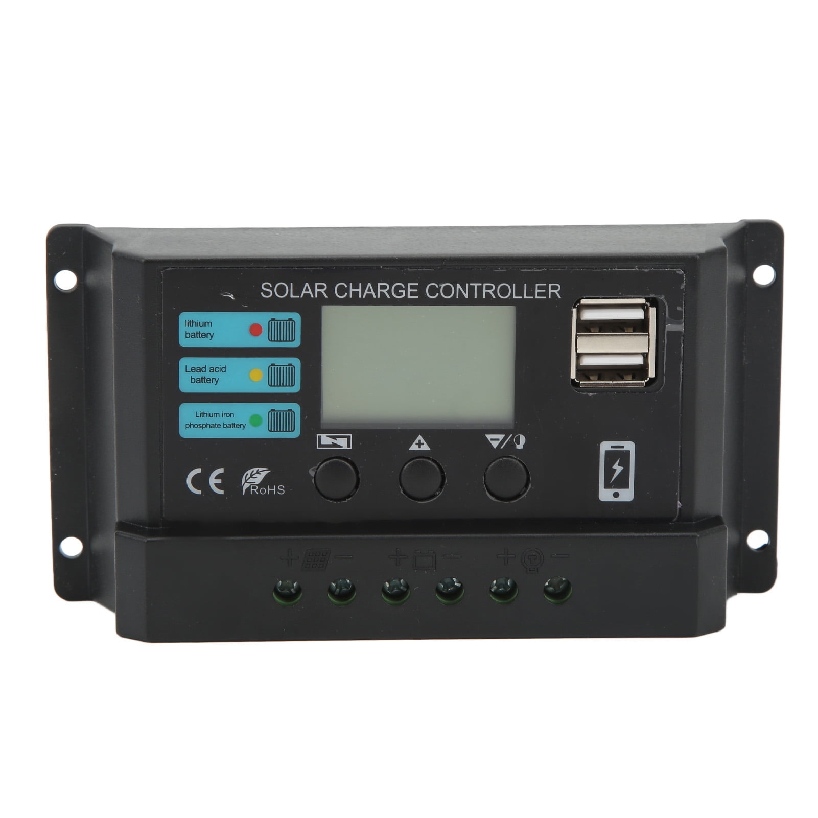 Photovoltaic Controller, 12V 24V LCD Display Solar Controller For