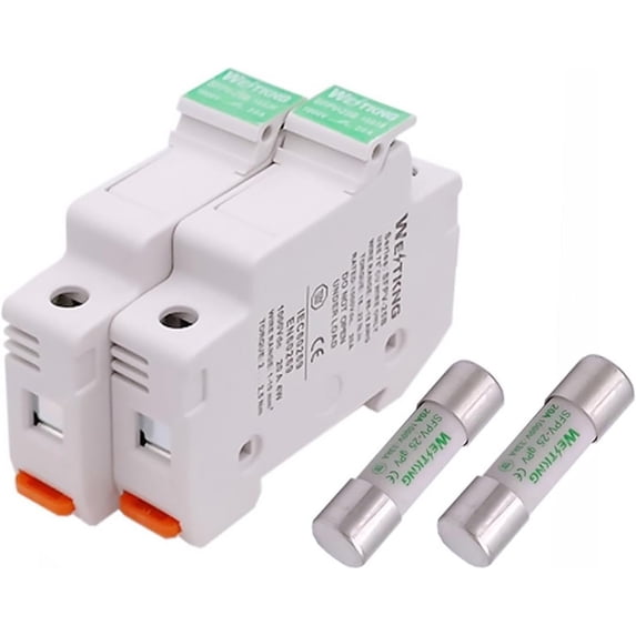Photovoltaic Solar Fuse Holder with 10 * 38mm DC 1000V 1A 3A 5A 10A 15A 20A 25A 32A Fuse for Combiner Box Solar System Protection