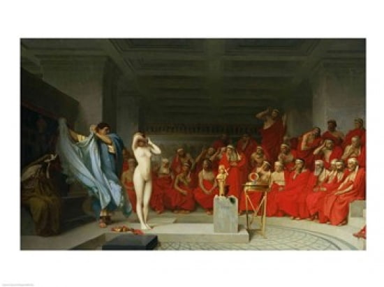 Phryne Before the Jury 1861 Canvas Art - Jean leon Gerome (24 x 18)