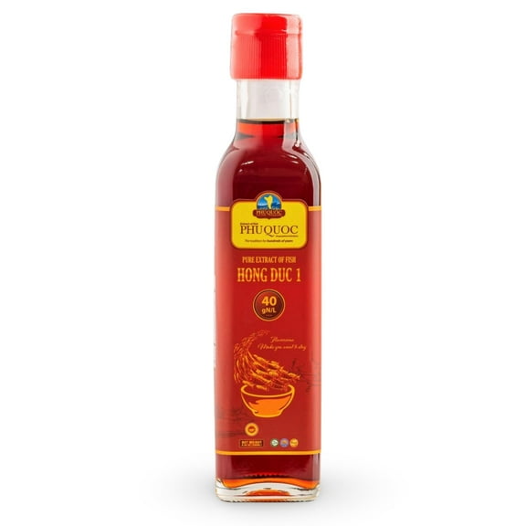 Phu Quoc Hong Duc 1 / HD1 - Fish Sauce 40*N Anchovy Extra Virgin 1st Press One Year Aged, 8.45 Ounce (40 gN/L) Bottle