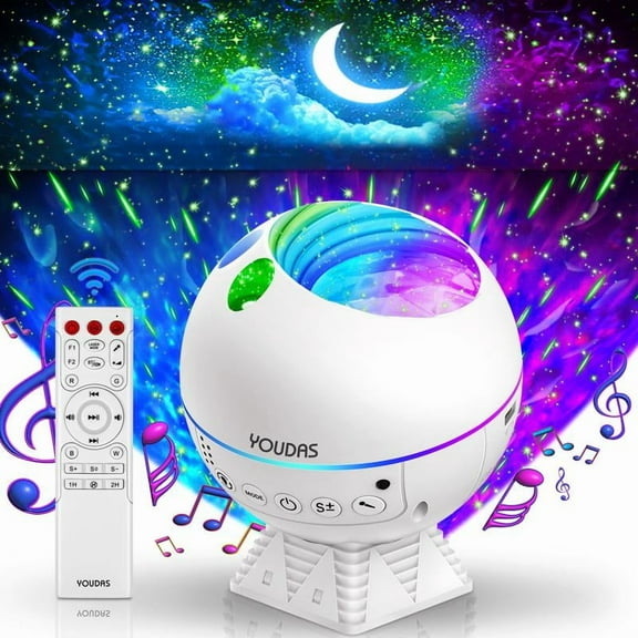 Star Projector, Aurora Projector with Moon Lamp, LED Nebula Projector, Bluetooth Speaker, 43 HD Colors for Kids, Adults & Room Decor