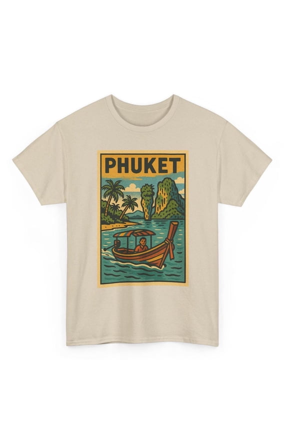 Phuket Retro Thailand Andaman Sea Tropical Resort Island Beach Vacation Souvenir T-Shirt