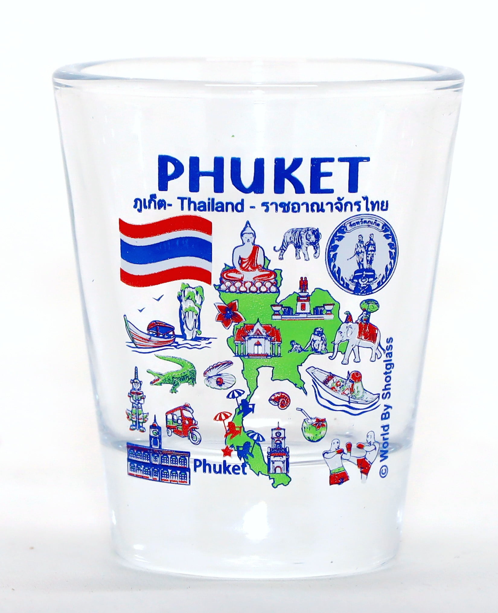 Thailand Landmarks and Icons Collage Shot Glass - Italy