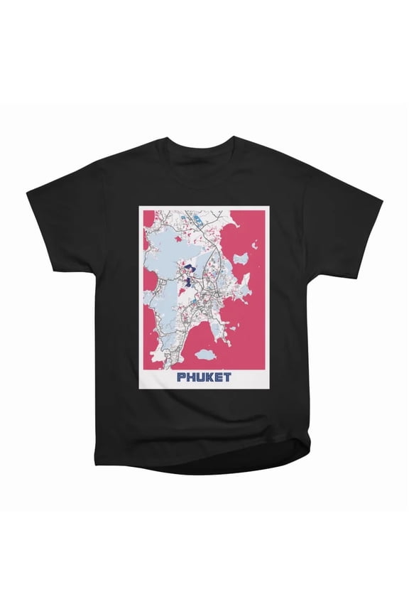 Phuket Thailand MilkTea City Map T-Shirt Tee Gift For Him Merch For Her Apparel For Friend