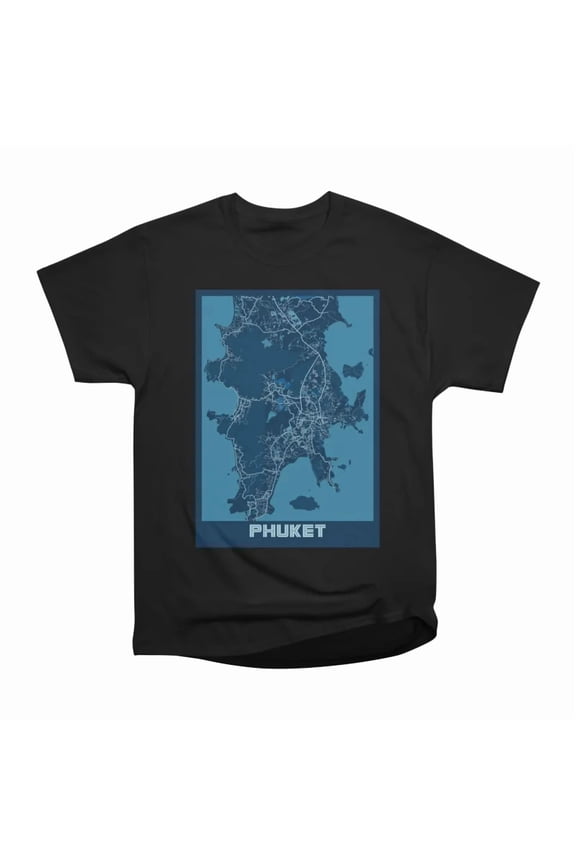 Phuket Thailand Peace City Map T-Shirt Tee Gift For Him Merch For Her Apparel For Friend
