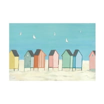 Phyllis Adams 'Cabanas I Pastel' Canvas Art