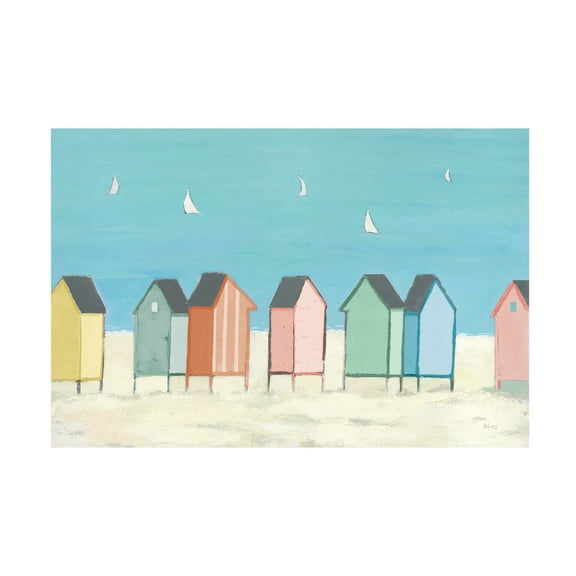 Phyllis Adams 'Cabanas I Pastel' Canvas Art