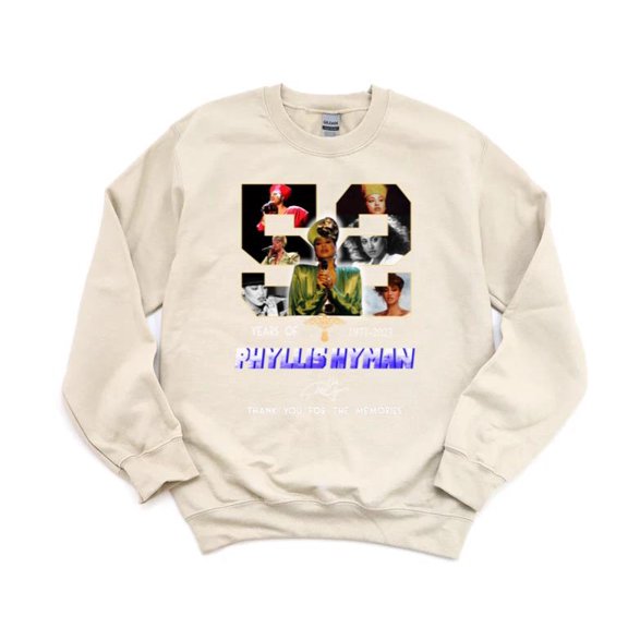 Phyllis Hyman 52 Years 1971-1995 Soul R&B Jazz Singer Music Fan Diva SweatShirt Unisex, up to 5XL