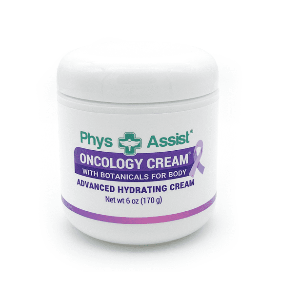 PhysAssist® Oncology Cream® with Botanicals for Body, Family Size 6oz. Soothing and Hydrating to Stressed Skin. Made with Oils of Lavender