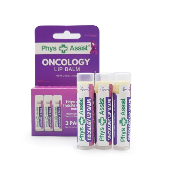 Oncology Lip Balm USDA Organic, Helps Restore, Hydrate Dry, Parched, Cracked Lips. Moisturizing, Nourishing Skin Therapy for People going thru Radiation, Chemotherapy and living with cancer 3Pack