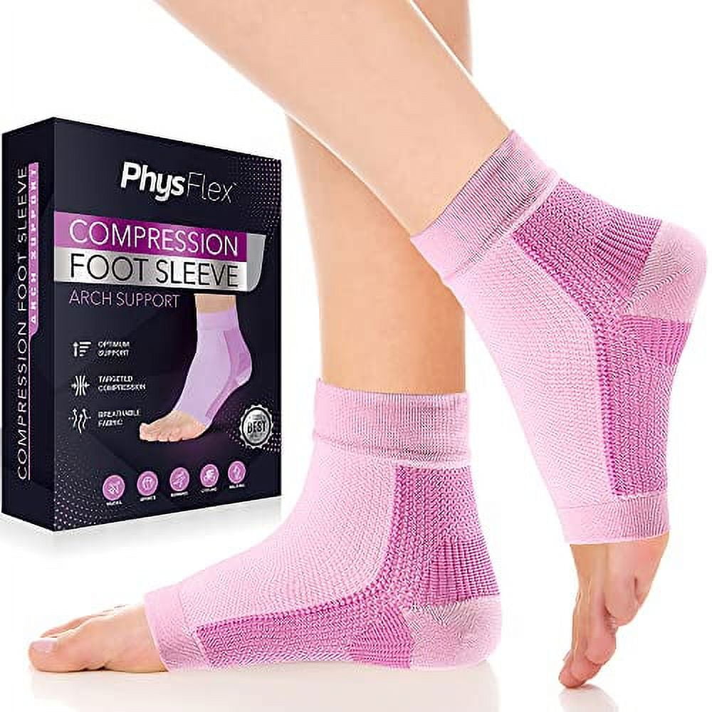 PhysFlex Compression Socks for Plantar Fasciitis, Achilles Tendonitis