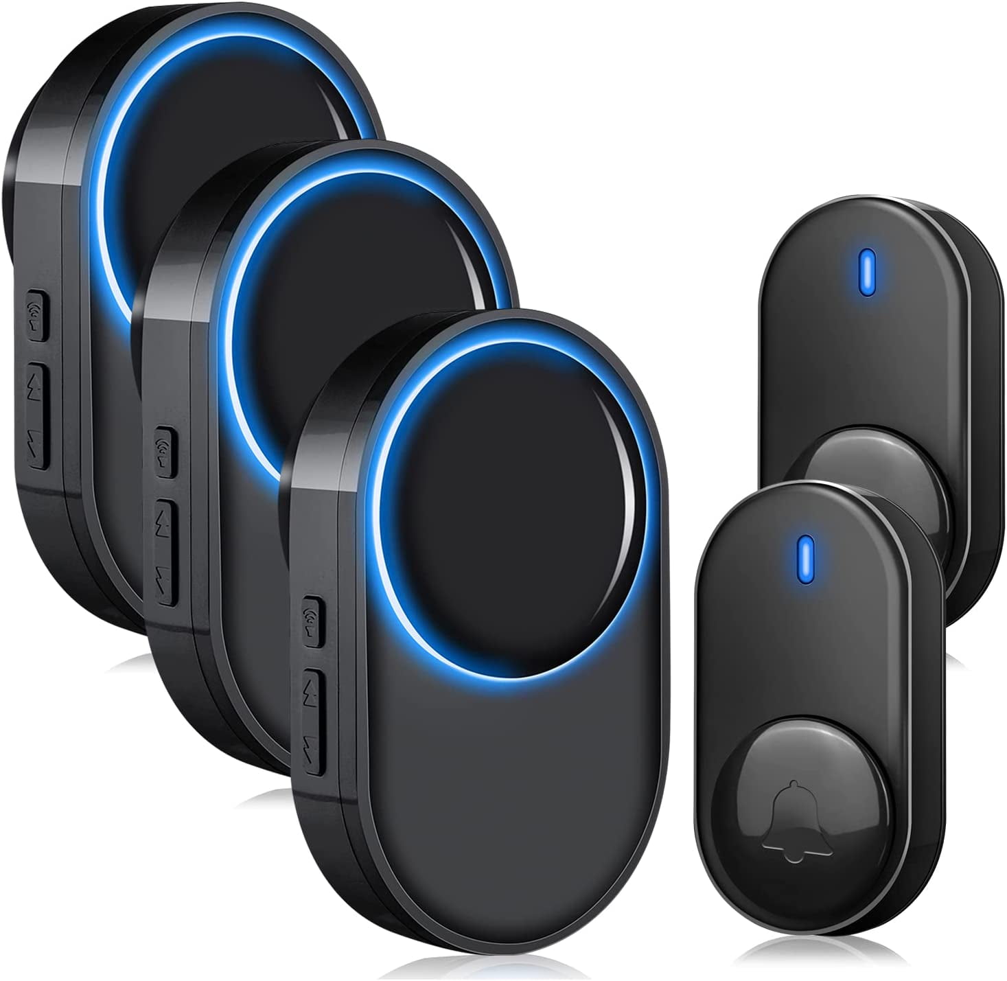 Sgokeen Outdoor Wireless Doorbell for Home, Waterproof Door Bell Chime Kit, 3 Receiver + 2 Transmitters