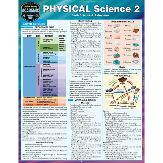Physical Science 2 - Astronomy & Earth Science : QuickStudy Laminated Reference & Study Guide (Edition 1) (Other)