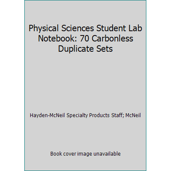 Pre-Owned Physical Science Lab Notebook: Carbonless (70 Set) (Paperback) 193088270X 9781930882706
