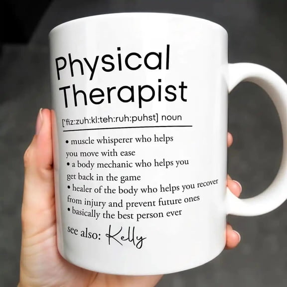 Physical Therapist Definition, Personalized Coffee Mug, Gift For Pt And Pt Lovers, Bekilab Ceramic Coffee Mug, 11oz 15oz Gift