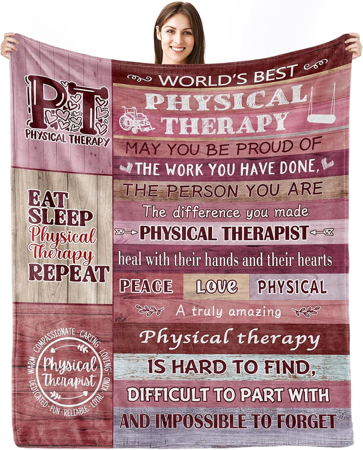 Physical Therapist Gifts for Women, Best Gifts for Physical Therapists, PT Month Gifts, Physical Therapy Month Gifts, Gifts for Physical Therapists Female Throw Blankets 50x60