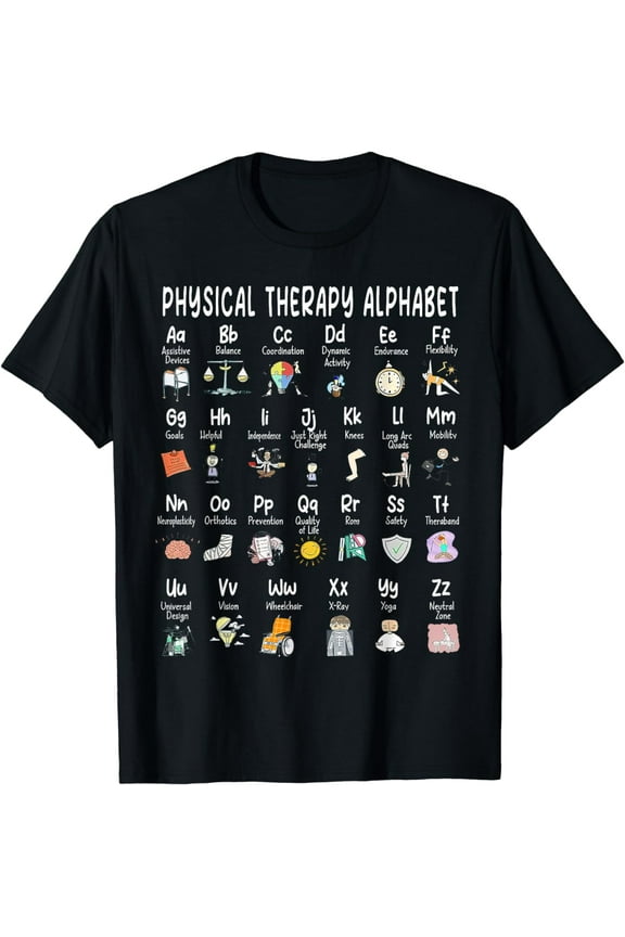 Physical Therapy Alphabet, ABC of Physical Therapy, PT PTA T-Shirt