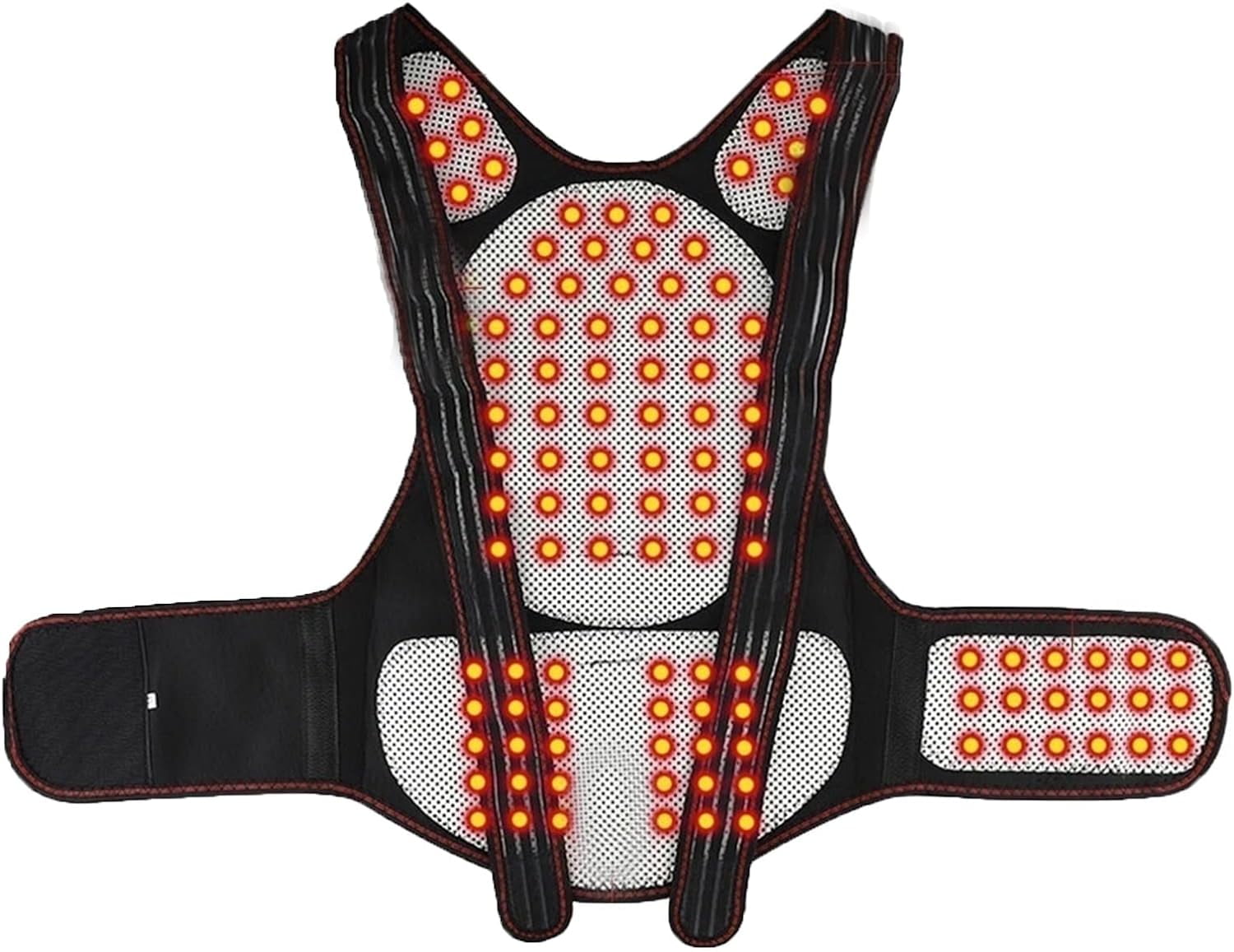 Physical Therapy Back Brace Posture Corrector for Seniors Men \u0026 Women Self-Heating 108pcs Magnets Full Back Lumbar Support Belt Shirts Vest Pain Relief for The Elderly