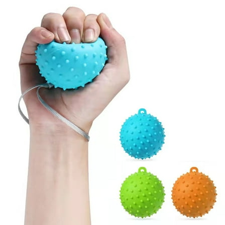 Physical Therapy Hand Exerciser, 2Pcs/Set Hand Grip Ball Comfortable Touch Hand Rehabilitation Training Compact Finger Puller Silicone Finger Exercise