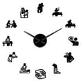 thumbnail image 1 of Physical Therapy Osteopathy Big DIY Wall Clock Chiropractic Acupuncture Massage Acrylic Mirror Stickers on the Wall Decor Watch(Black,47inch), 1 of 9